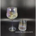 custom gold rimmed round Gin Glass set